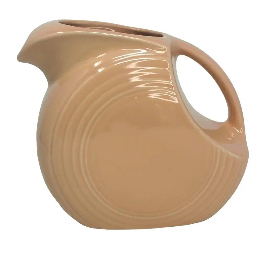 Homer Laughlin Fiesta Ware Apricot Disc Pitcher 1980s - PEACH APRICOT